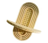 MALSSE Étagère murale bohème en rotin à suspendre pour chambre à coucher, bureau, économie d'espace, étagère murale en rotin