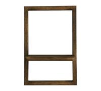 MALSSE Étagère murale en bois avec cadre de rangement flottant pour petits appartements, cuisine, chambre à coucher