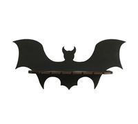 MALSSE Étagère murale flottante en bois en forme de chauve-souris noire à suspendre pour chambre à coucher, salon, décoration d'Halloween