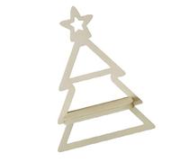 MALSSE Étagère murale flottante en bois sculpté en forme d'arbre de Noël pour décoration de vacances