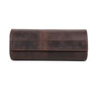 MALSSE Étui de rangement en cuir résistant à la poussière avec 3 emplacements pour montres et montres