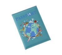 MALSSE Étui portefeuille de voyage pour passeports - Accessoires de voyage - Impression en couleur - Pour cartes de crédit, DB