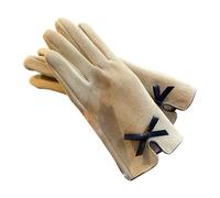 MALSSE Gants d'hiver chauds pour femme avec doublure en peluche, coupe-vent, doux, chauffe-mains courts pour activités de plein air, kaki, taille unique