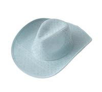 MALSSE Glinting Chapeau de cowgirl élégant années 2000 clouté strass chapeau de fête pour femme costume festif chapeau de cowboy en cristal décoratif