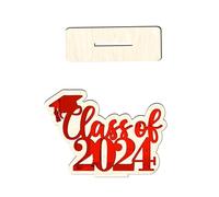 MALSSE Handcrafts Décorations de table en bois pour remise de diplôme 2024 Structures en bois pour une fête longue durée