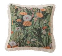 MALSSE Housse de coussin décorative en jacquard avec insert en lin pour canapé, chaise, housse de coussin avec insert
