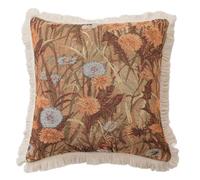 MALSSE Housse de coussin décorative en jacquard avec insert en lin pour canapé, chaise, housse de coussin avec insert