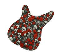 MALSSE Housse de protection lavable pour guitare, housse de protection électrique, housse de protection pour guitare, Rose squelette