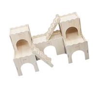 MALSSE Huttes en bois pour hamster - Jouet d'activité pour petits animaux - Maisons pour hamster - Pour gerbilles et rongeurs