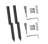 MALSSE Kit de réparation de clôture épaissie pour poteaux de clôture - Kits d'ancrages en acier - Poteau incliné