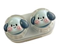 MALSSE Kit de voyage pour lentilles - Double compartiment - Étui de rangement pour lentilles avec design étanche pour des lentilles sécurisées - Facile à transporter - Organisateurs de voyage, bleu