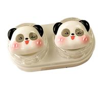 MALSSE Kit de voyage pour lentilles - Double compartiment - Étui de rangement pour lentilles avec design étanche pour des lentilles sécurisées - Facile à transporter - Organisateurs de voyage, blanc