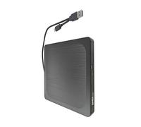 MALSSE Lecteur de disque externe finition brossée USB 3.0 Type C Port 24X Vitesse de gravure pour PC portable Disque en métal brossé fin