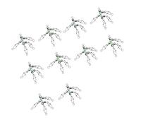 MALSSE Lot de 10 émerillons rotatifs pour la pêche - Connecteur de roulement avec perles phosphorescentes - Accessoires de pêche