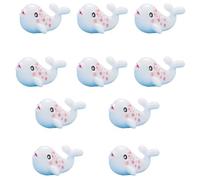 MALSSE Lot de 10 figurines miniatures d'animaux marins en résine pour aquariums et fêtes d'anniversaire