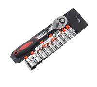 MALSSE Lot de 12 clés à cliquet pour voiture, moto, outils de réparation 6,35 mm, 0,6 cm, 1,27 cm, outils d'atelier