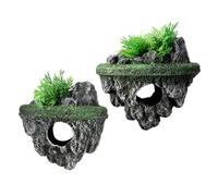 MALSSE Lot de 2 pierres flottantes en résine pour aquarium, décoration facile à organiser