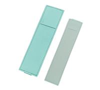 MALSSE Lot de 2 trousses à crayons en cuir avec bande élastique réglable pour carnet de notes, agenda, dossier, accessoire pour stylo, bleu clair