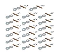 MALSSE Lot de 20 accessoires pour perchoir debout pour cage à oiseaux - Vis à vis - Rondelle - Support de cage à oiseaux - Accessoires de branche - Pièces d'assemblage de cage pour animaux de