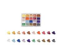 MALSSE Lot de 20 peintures aquarelles solides scintillantes pour artistes - Pigment nacré facile à utiliser