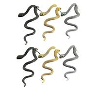 MALSSE Lot de 3 paires de clous d'oreilles amovibles en forme de serpent - Bijou tendance - Texture en alliage - Cadeau pour les amateurs de mode