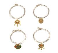 MALSSE Lot de 4 colliers décoratifs pour chien - Pendentifs tendance pour Nouvel An - Bijoux pour animaux de compagnie