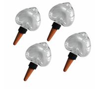MALSSE Lot de 4 globes d'arrosage en forme de cœur/étoile pour plantes d'intérieur et d'extérieur