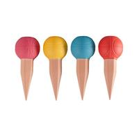 MALSSE Lot de 4 piquets d'arrosage en forme de ballon de basket en terre cuite