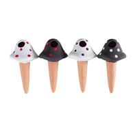 MALSSE Lot de 4 piquets d'arrosage en terre cuite à goutte lente pour pot de fleurs vertical pour jardinière d'arrosage automatique