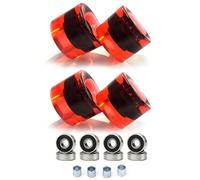 MALSSE Lot de 4 planches à roulettes avec roulements et entretoises en polyuréthane pour l'extérieur, longboards, roues de rechange, longboards