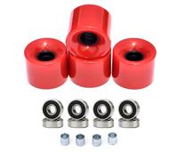 MALSSE Lot de 4 planches à roulettes avec roulements et entretoises en polyuréthane pour l'extérieur, longboards, roues de rechange, longboards