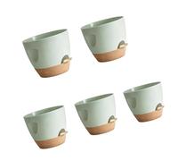 MALSSE Lot de 5 bols d'arrosage modernes en polystyrène immunitaire à chaleur permanente à l'intérieur de la maison, du jardin, de la terrasse, de l'arrosage des plantes avec plateau