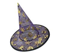 MALSSE Lot de 5 chapeaux de sorcière réglables de 33 cm, chapeau de magicien pour jeu de rôle, costume unisexe pour adulte et enfant, accessoires de costume d'Halloween et de cosplay