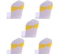 MALSSE Lot de 5 rubans en élasthanne pour décoration de chaise, banquet, mariage, nœuds