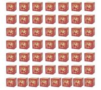 MALSSE Lot de 50 boîtes à friandises pour fête de l'Aïd fabriquées à partir de papier nacré robuste pour l'emballage et la décoration