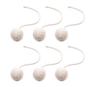 MALSSE Lot de 6 jouets en sisal pour jeux d'intérieur - Soulagement de la pression molaire - Jouet à mâcher pour chats molaires colorés