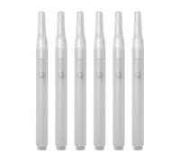 MALSSE Lot de 6 marqueurs transparents vides rechargeables pour peinture acrylique sur papier, bois, tissu, toile, outil d'écriture pour étudiant