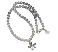 MALSSE Magnifique collier de perles transparentes avec chaîne réglable pour femme élégante - Accessoire de mode pour tous les jours, fêtes, rendez-vous galants