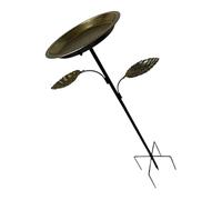 MALSSE Mangeoire à oiseaux en métal pour jardin avec base stable à 5 pieds pour attirer les oiseaux sauvages terrasses décorations extérieures Mangeoire à oiseaux debout