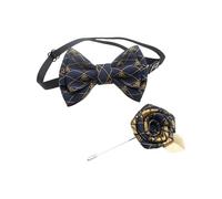 MALSSE Nœud papillon élégant en tissu doux avec boutonnière pour mariage, banquet, petits enfants, jacquards, cravate, corsage pour spectacle de scène, ensemble de nœud papillon pour garçons, crâne