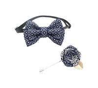 MALSSE Nœud papillon élégant en tissu doux avec boutonnière pour mariage, banquet, petits enfants, jacquards, cravate, corsage pour spectacle de scène, ensemble de nœud papillon pour garçons, b