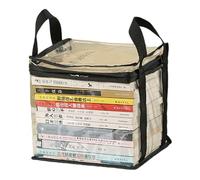 MALSSE Organisateurs de livres étanches - Boîte de rangement pratique - Pliable - Jouet transparent - Pour dortoir, maison, salle de classe - Rangement de livres pliable - Organisateur transparent