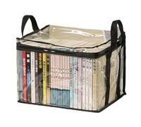 MALSSE Organisateurs de livres étanches - Boîte de rangement pratique - Pliable - Jouet transparent - Pour dortoir, maison, salle de classe - Rangement de livres pliable - Organisateur transparent