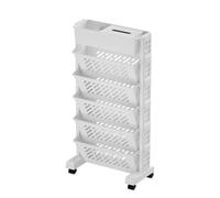 MALSSE Organisateurs de rangement élégants et support de rangement tendance avec étagère portable pour l'organisation de la maison, bibliothèque blanche élégante