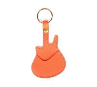 MALSSE Organiseur de médiators tendance en forme de guitare - Sac de rangement pour accessoires - Texture PU pour médiators - Pochette portable pour musiciens, b