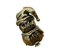 MALSSE Pendentif en forme de bonhomme de neige miniature en laiton pour camping, équipement de survie en plein air, accessoire de survie