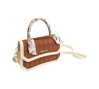 MALSSE Petit sac à bandoulière avec motif matelassé tendance et sac à main pour les personnes à la mode, marron, One Size