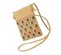 MALSSE Petit sac à bandoulière pour femme, sac à bandoulière pour téléphone, porte-monnaie élégant, imprimé floral, pour voyage, sac à bandoulière pour téléphone, porte-monnaie, Plume, One Size