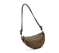 MALSSE Petit sac à bandoulière tendance en cuir PU avec fermeture éclair pour femme - Couleur unie - Style rétro, jaune pâle, One Size