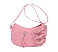 MALSSE Petit sac à bandoulière tendance pour femme en cuir PU avec sangle réglable pour un usage quotidien Sac à main à bandoulière réglable, a, One Size